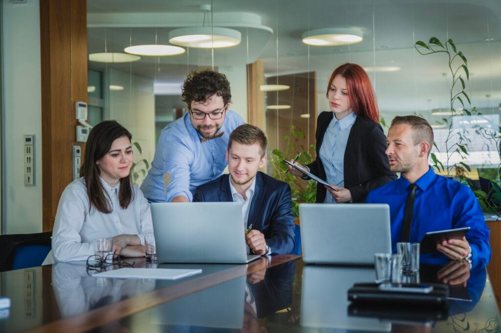creative people working office