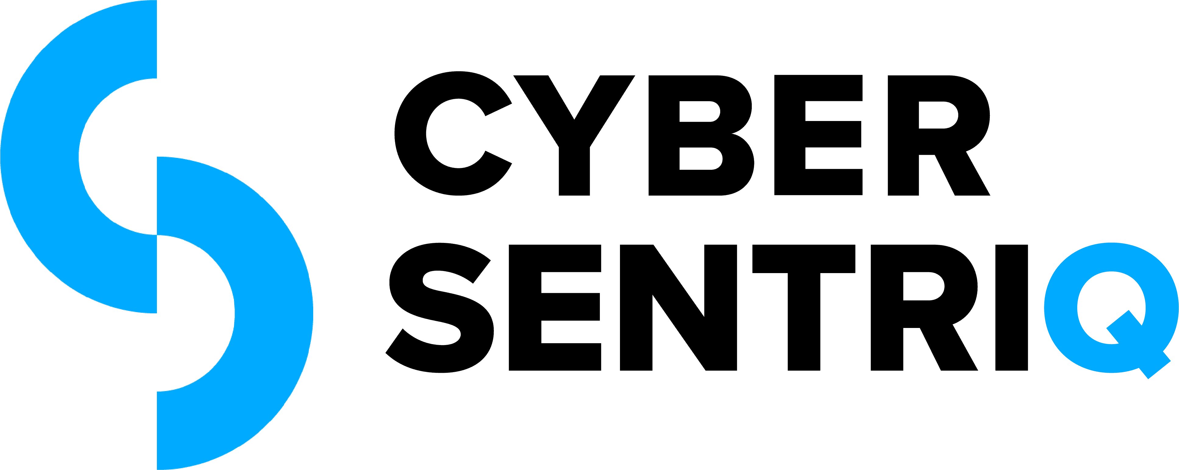 logotipo preto e azul