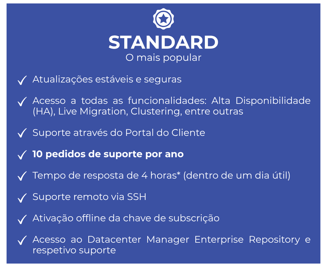 2.1 Subscricao STANDARD PROXMOX Branco